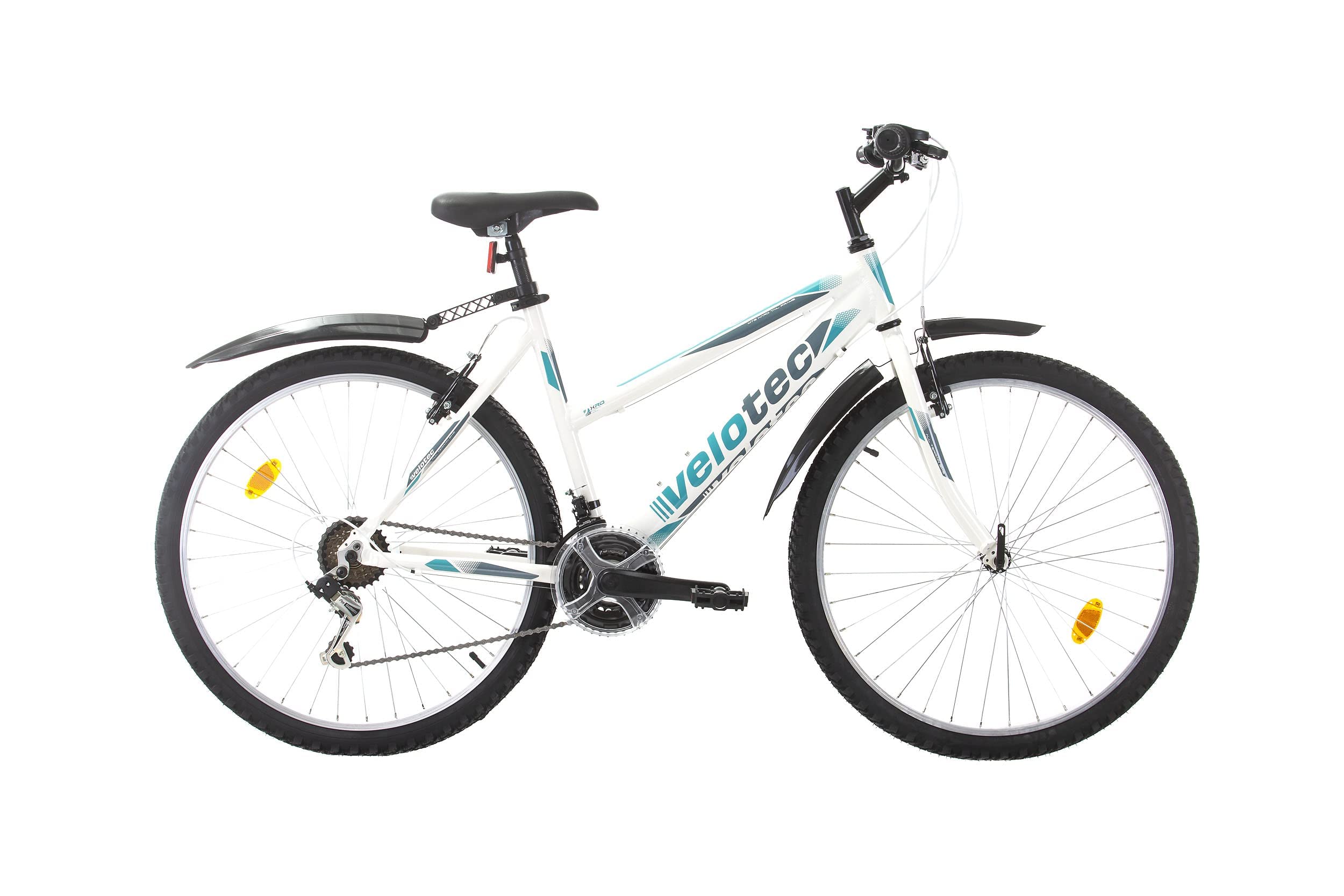 Multibrand Velotec 6th SENSE Mountain Bike in alluminio da 26 pollici, 18 velocità, V-Brake, bici da ragazza e donna, adatta per 150–175 cm
