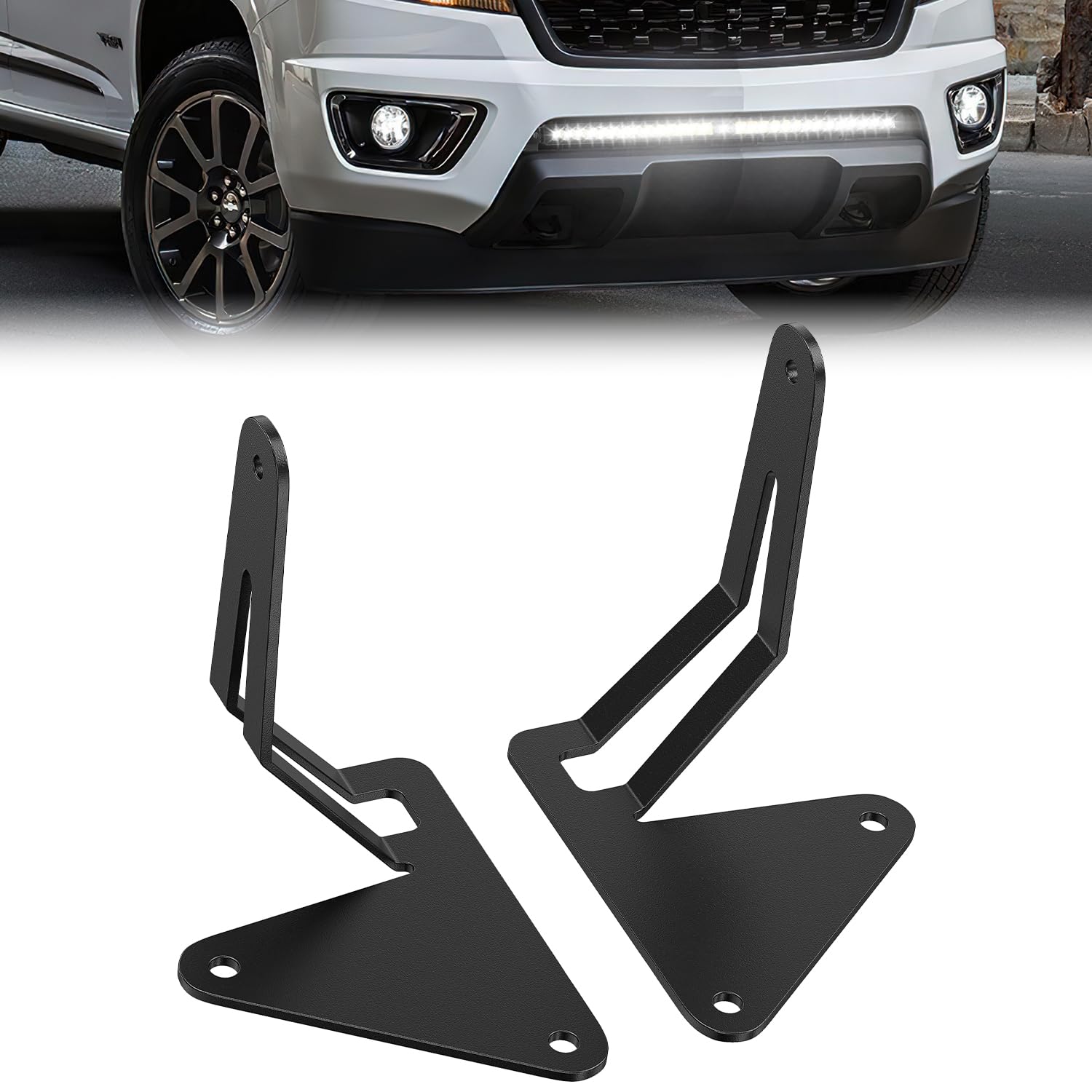 Nilight Lower Hidden Bumper Mounting Brackets for Colorado Canyon 4WD/2WD
