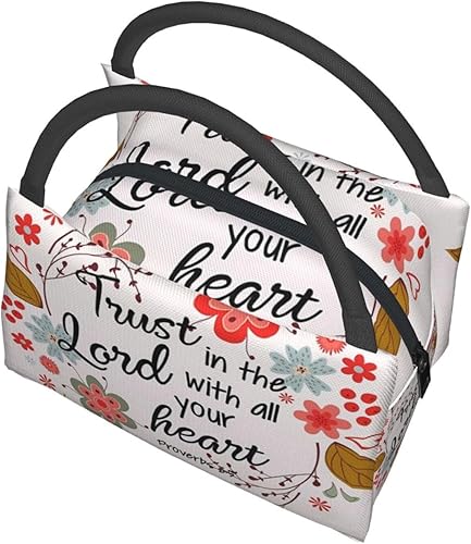 Miniatura 5 de Bolsa de almuerzo con cruz de Jesús, lonchera de fe cristiana, portátil, para viajes, trabajo, bolsa de mano de gran capacidad para mujeres y hombres