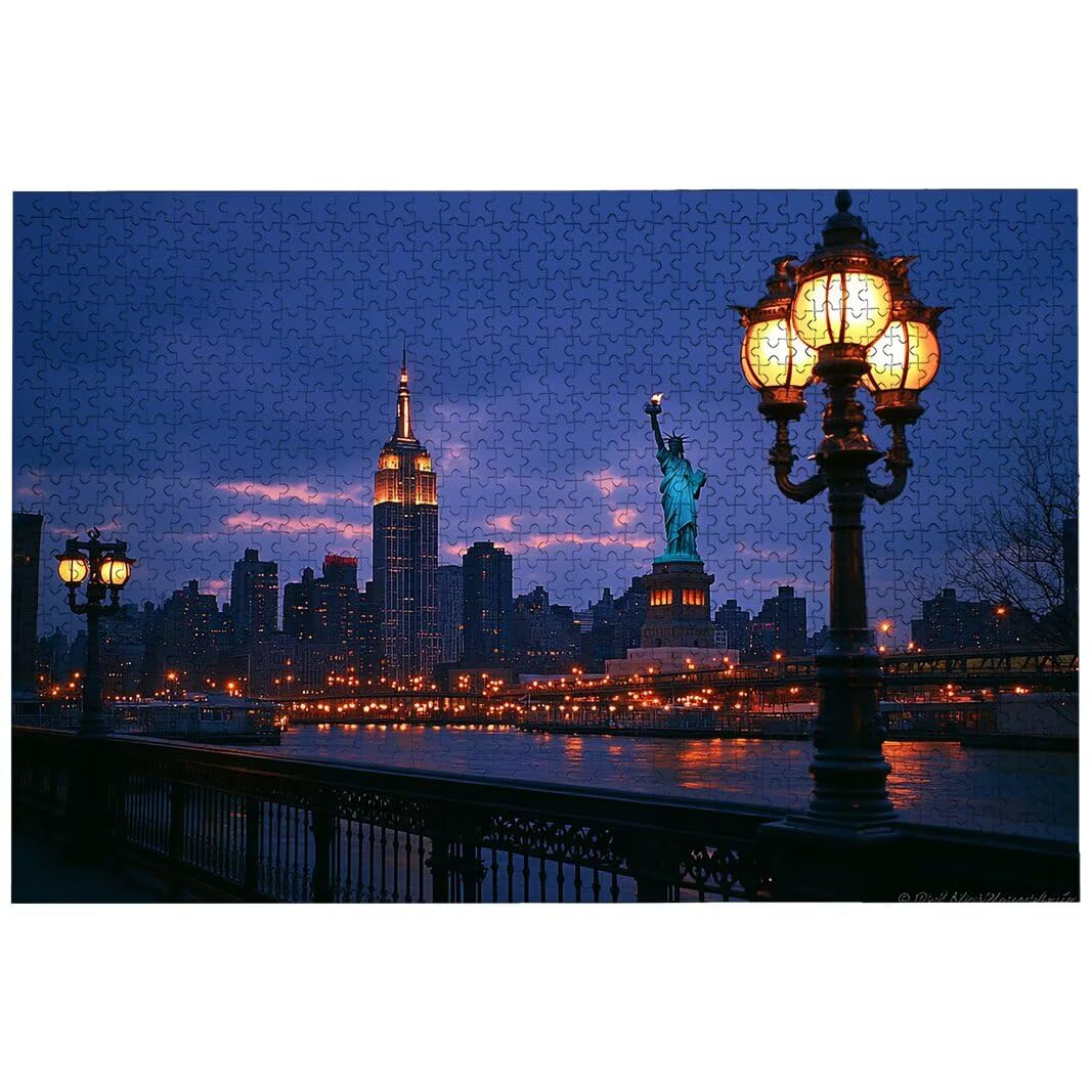Puzzle 5000 Pezzi Arte per Adulti e Ragazzi, Puzzle Città in Legno per Adulti, Puzzles 5000 Pezzi Paesaggi Impegnativo per Tutta la Famiglia, Puzzles con Scatola per Decorazioni Casa, Regalo, -7355