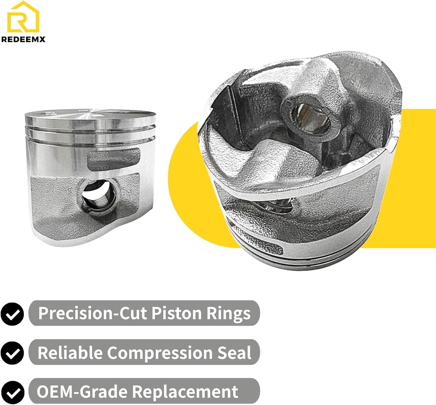 52mm Piston Kit with Rings Compatible with Stihl MS462 MS462C Chainsaws Replaces OEM Part #1142 030 2004 Aftermarket Engine Rebuild Assembly