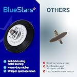 Assemblage de rouleau de tambour de sécheuse BlueStars Ultra Durable 4581EL2002C - Ajustement exact pour les sécheuses LG Kenmore - Remplace AP5688895 4581EL2002A 4581EL2002B 4581EL2002D PS8260240 - PACK DE 4