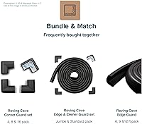 Vista 7 de Roving Cove "borde y Esquina Cojín de seguridad pre-taped esquinas; Premium childproofing Edge Corner Guardia – Niño seguridad seguridad en el hogar