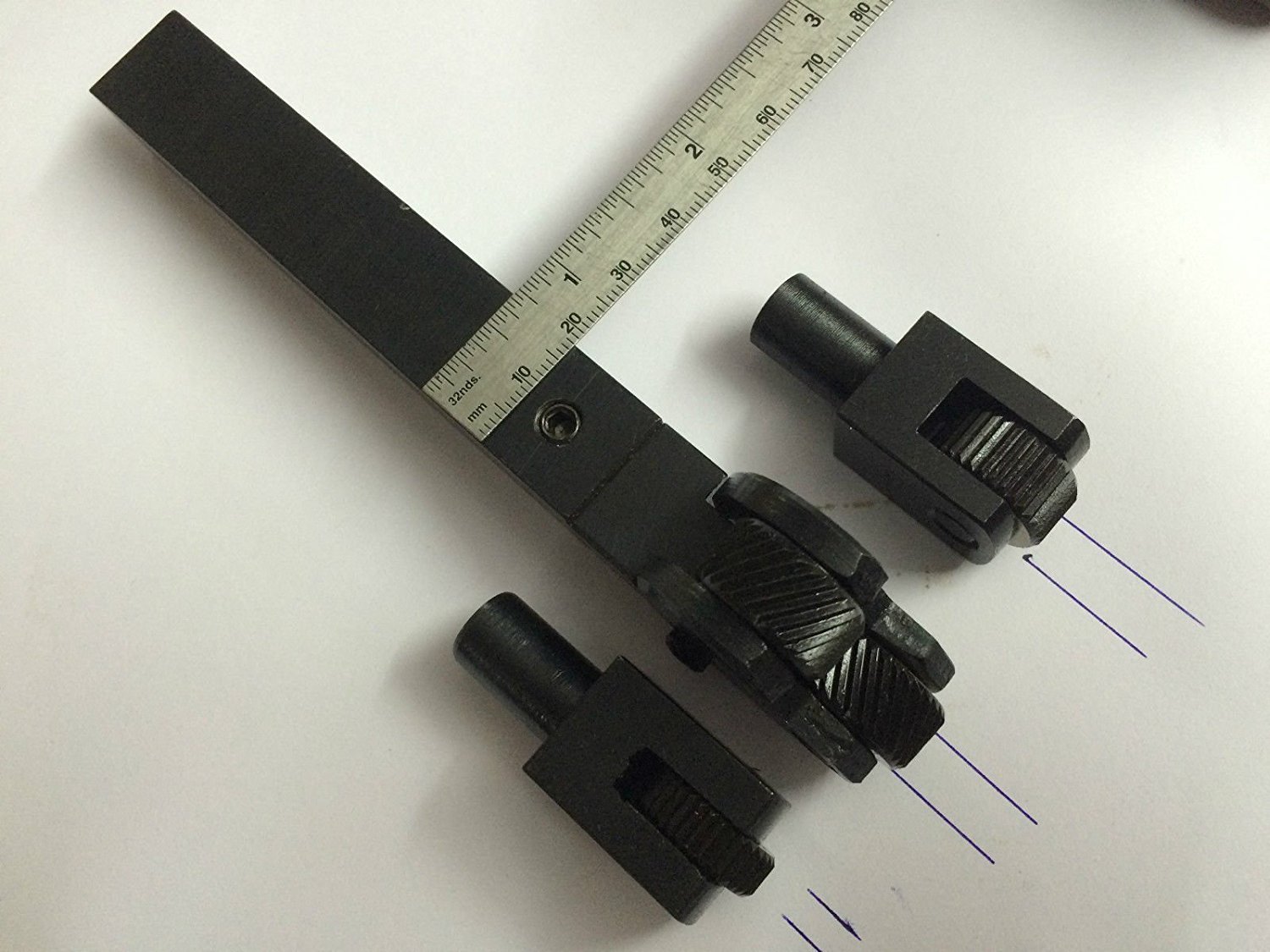 Rändelwerkzeug mit Wechselköpfen, Diamant- und Linearmuster, 1,5 mm Teilung