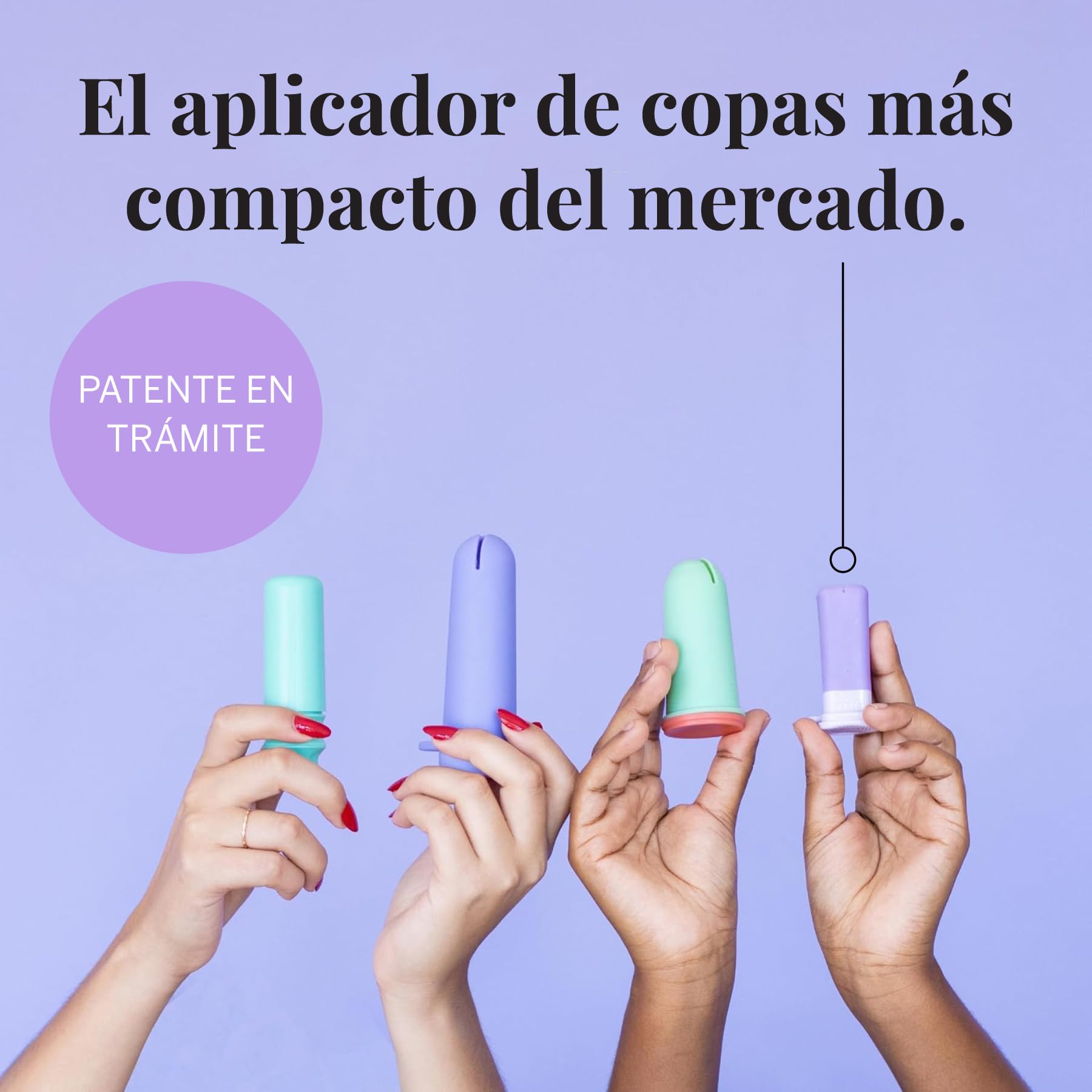 Paquete de 2 copas menstruales y aplicador, sin metales ni toxinas, 100% silicona de grado médico, taza de período reutilizable más suave, se inserta como un tampón, capacidad de 4 y 6 tampones