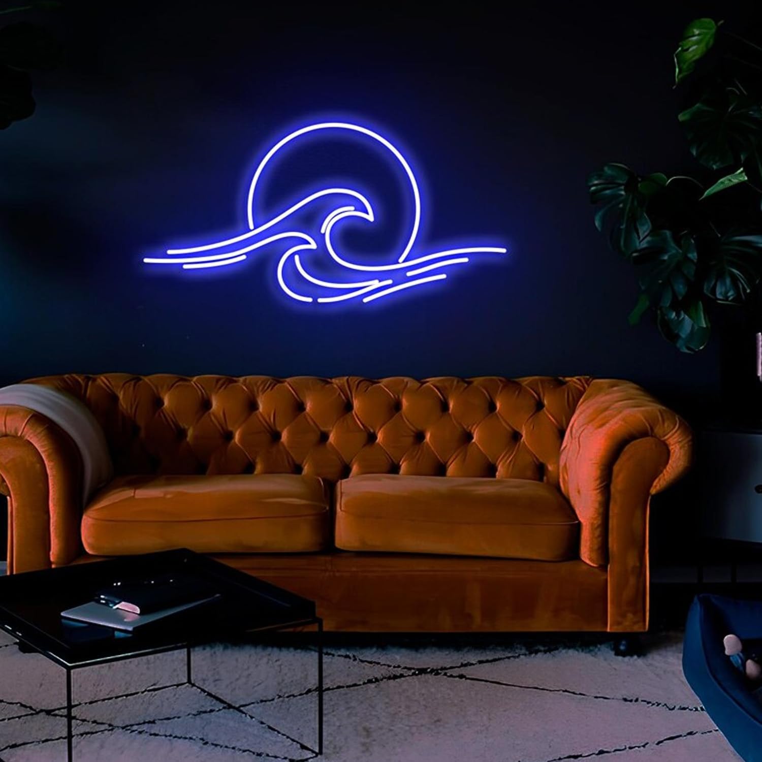Sunset Over The Waves Neon Sign，Sunset Sunrise Sign for Wall Decor，Sunrise Sunset Neon Sign Dimmable Wave Neon Sign，for Man Cave Bedroom, Living Room, Party, Bar, USB Powered — image 1