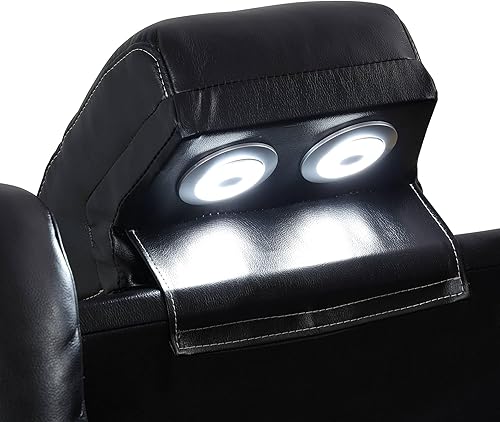 Miniatura 4 de Lionel Power - Juego de sala de estar reclinable con LED para sala de estar, dormitorio, casa de invitados, sala de juegos, Airbnb, apartamento