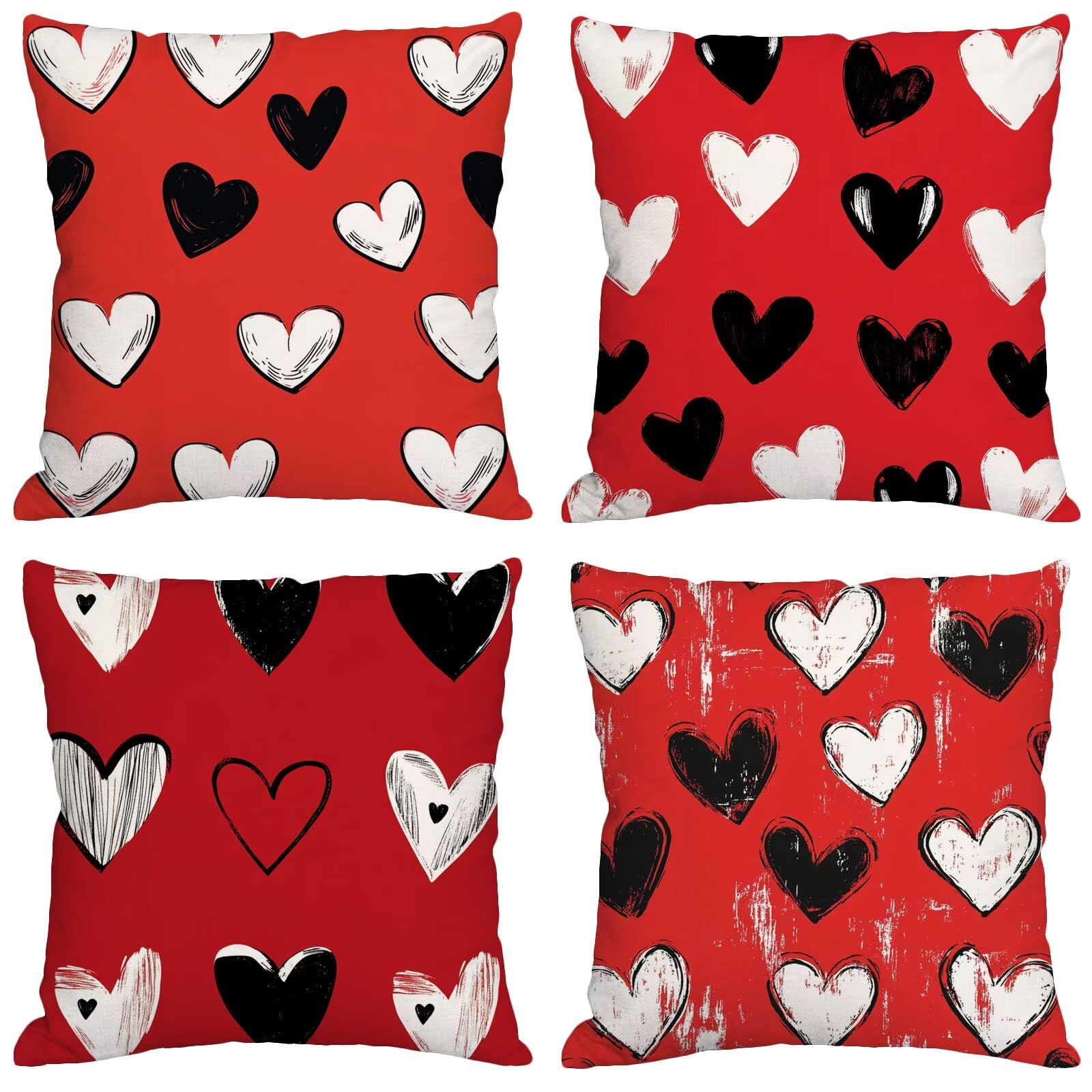 Housse de coussin imperméable en velours rouge pour embellir votre décoration de jardin
