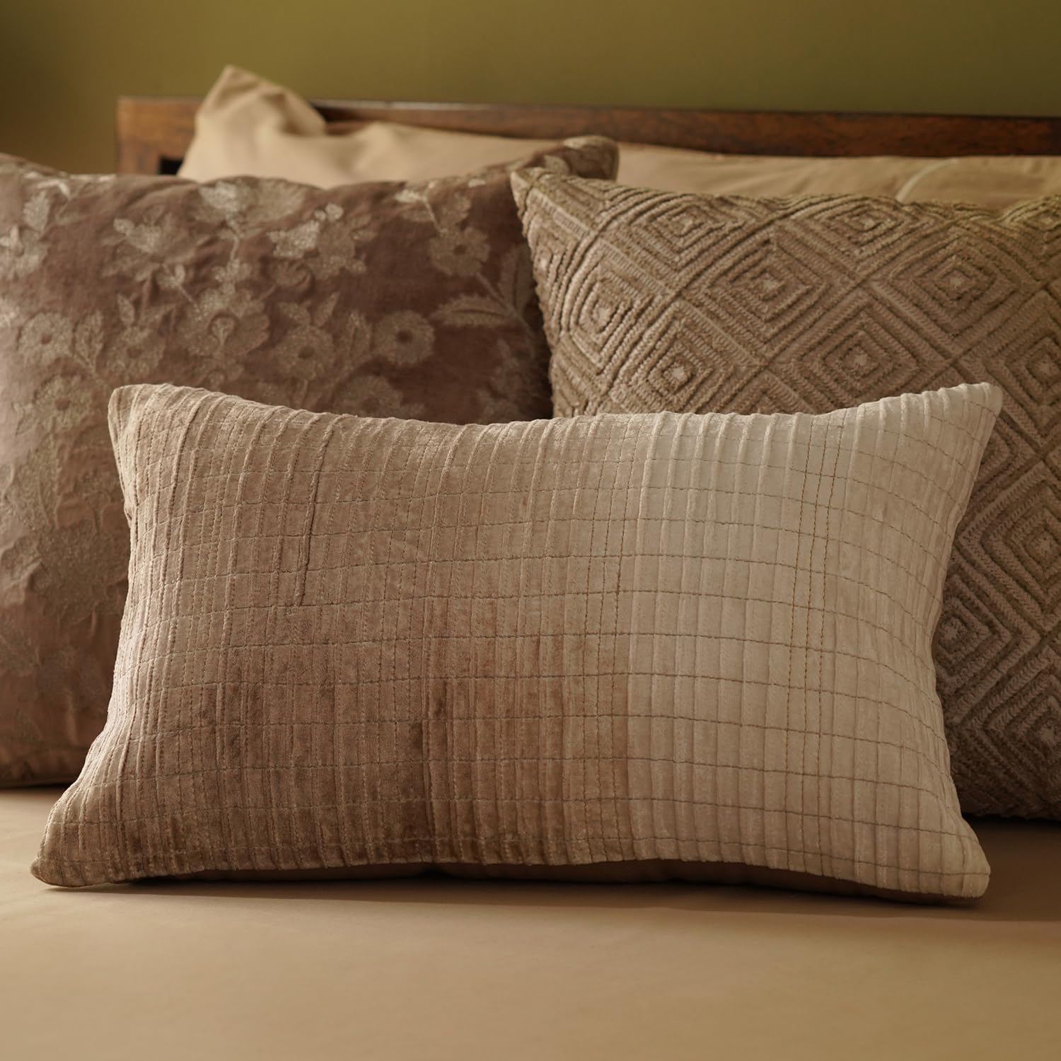 Ivory Pleated Rectangle Cushion CoverPillow Cover | Throw Pillow Covers | Home Décor | Perfect for Sofas Cushion Cover | Chairs | Beds (Pack of 1)-image-25
