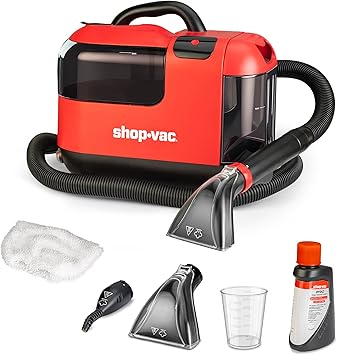 Shop-Vac Portable Carpet Cleaner Machine, Upholstery Cleaner with Steam & Heating System, 3 Modes Deep Stain Removal with Self-Cleaning Tool, for Car, Furniture, Stairs and Fabric Cleaning, 5430225