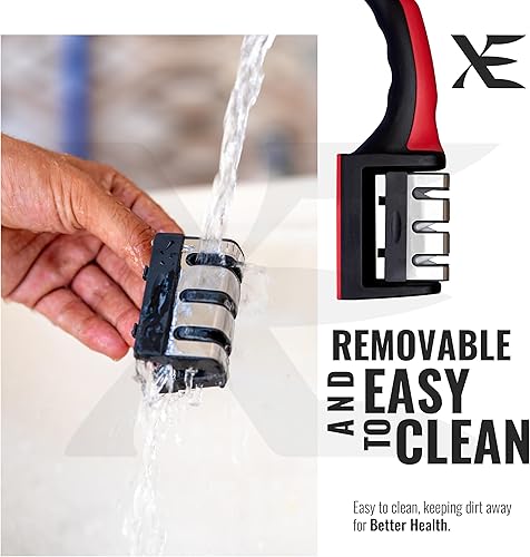 Miniatura 8 de XE - Afilador de cuchillos de cocina  Afiladores de cuchillos manuales de 3 etapas para afilar cuchillos para el hogar y el restaurante, piedra de