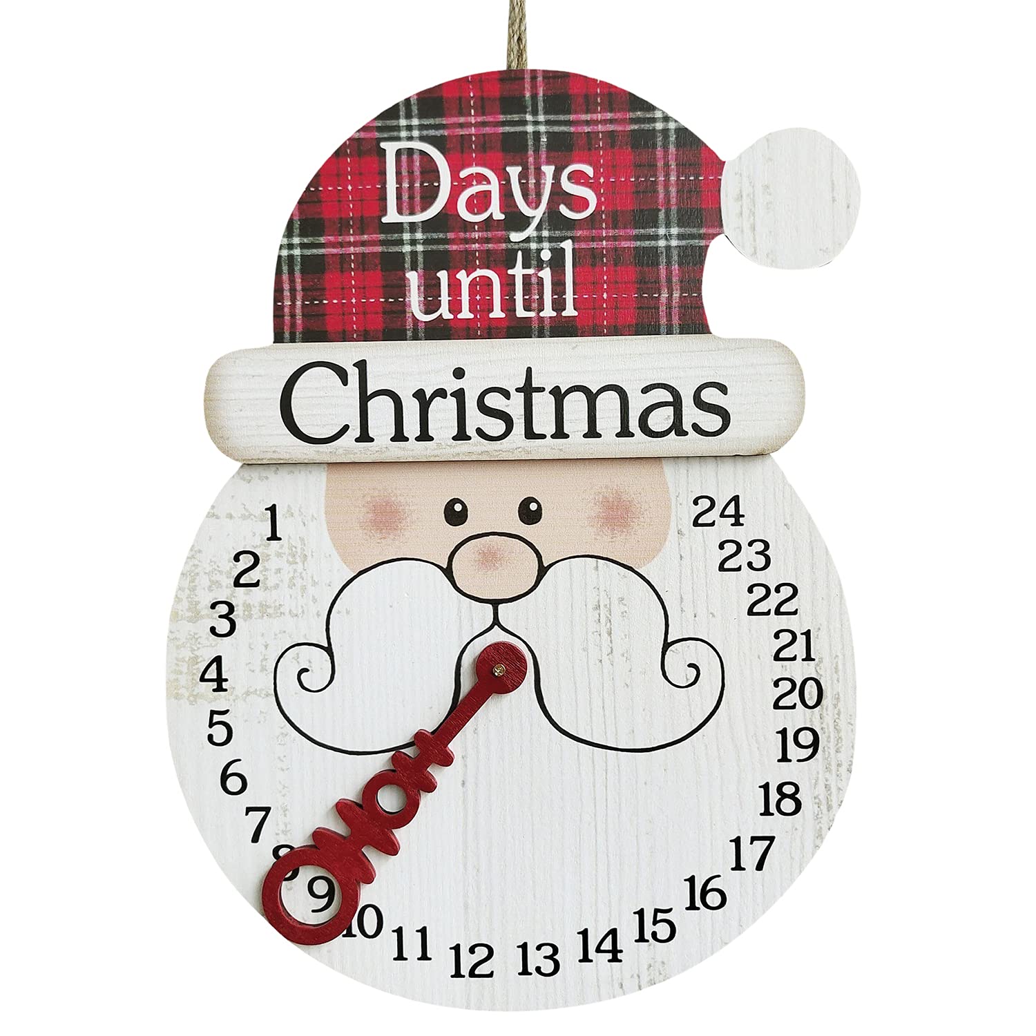 StarTreene Christmas Advent Calendar Hanging Snowman Santa Claus Snowman Countdown Ornament Cartoon Wall Hanging Pendants (Snowman)
