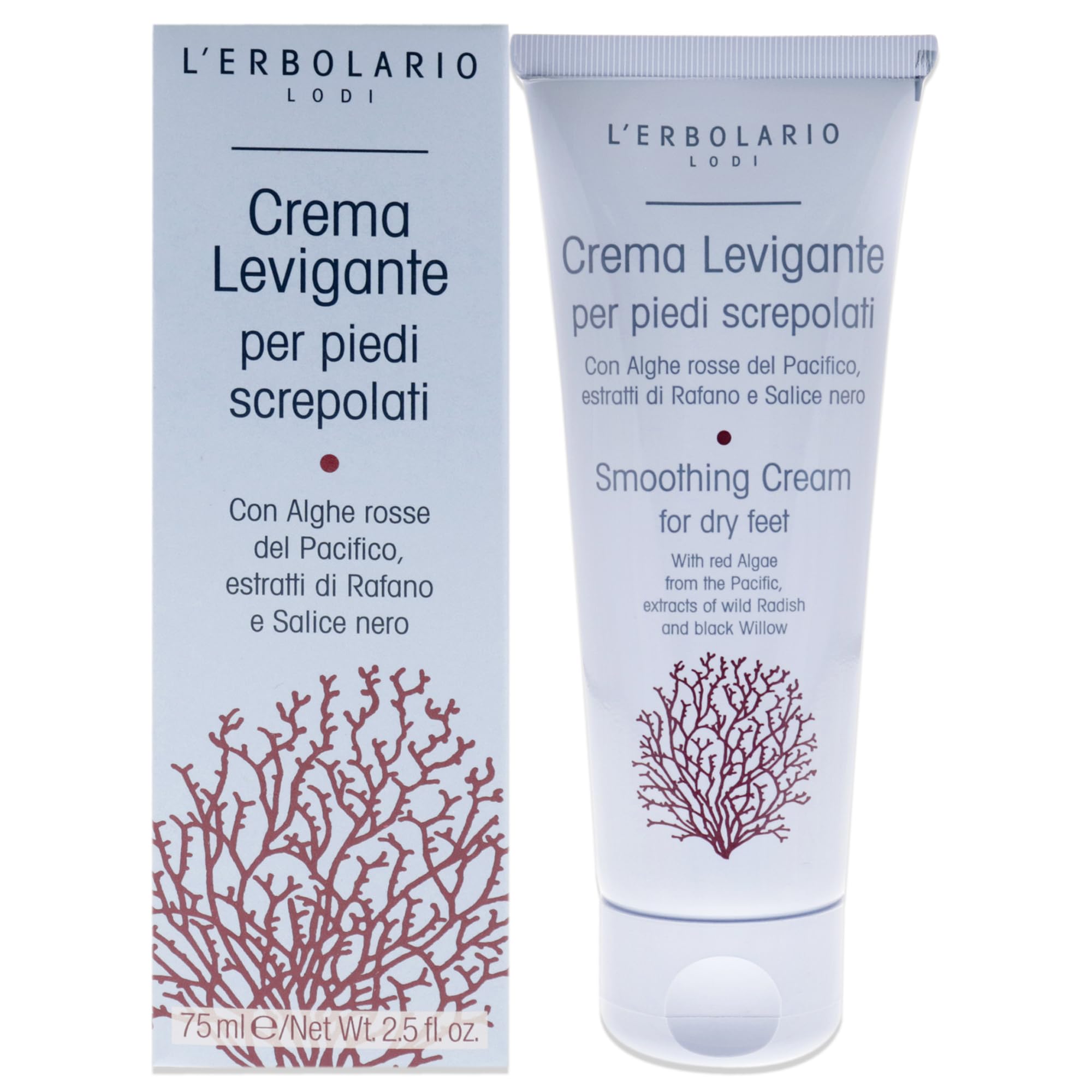 L'Erbolario Feet and Legs Smoothing Cream for Dry Feet 75 ml, 75 ml (Pack of 1)