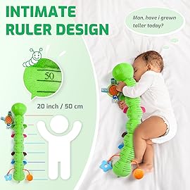 Sumobaby Baby Toys 0-6 6-12 Months, Music Caterpillar Plush Toy with Baby Mirror, Pull String&Crinkle Rattle,Infant Teething Toys,Tummy Time for 0-3-6-12 Month Boys Girls Newborn Gifts (Green-Leaf)