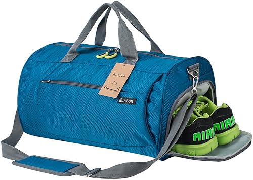 Sports Gym Bag with Shoes Compartment Travel Duffel Bag for Men and Women