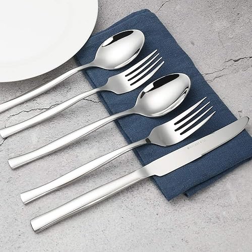 Miniatura 3 de Juego de cubiertos de 40 piezas, cubiertos de acero inoxidable, servicio para 8