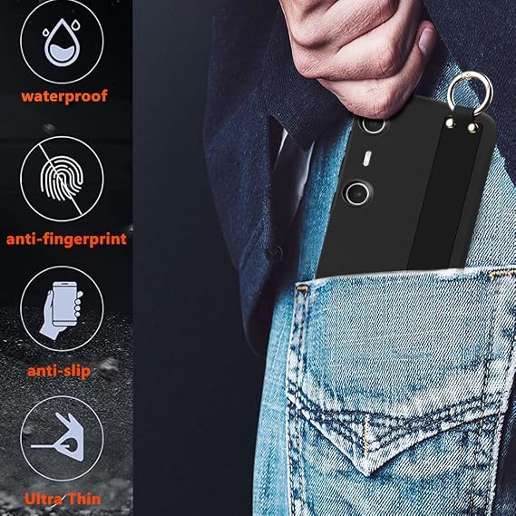 Xreal Beam Pro用Pusiikeer ケース、リストストラップハンドホルダーブレスレットシリコン保護カバーケース Xreal Beam Pro用 - ブラック