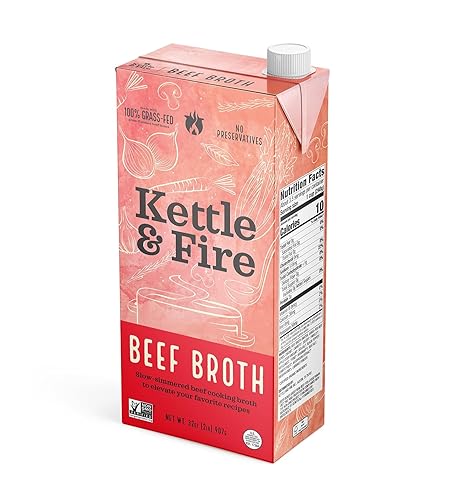 KETTLE FIRE Caldo de cocción de carne 32 onzas