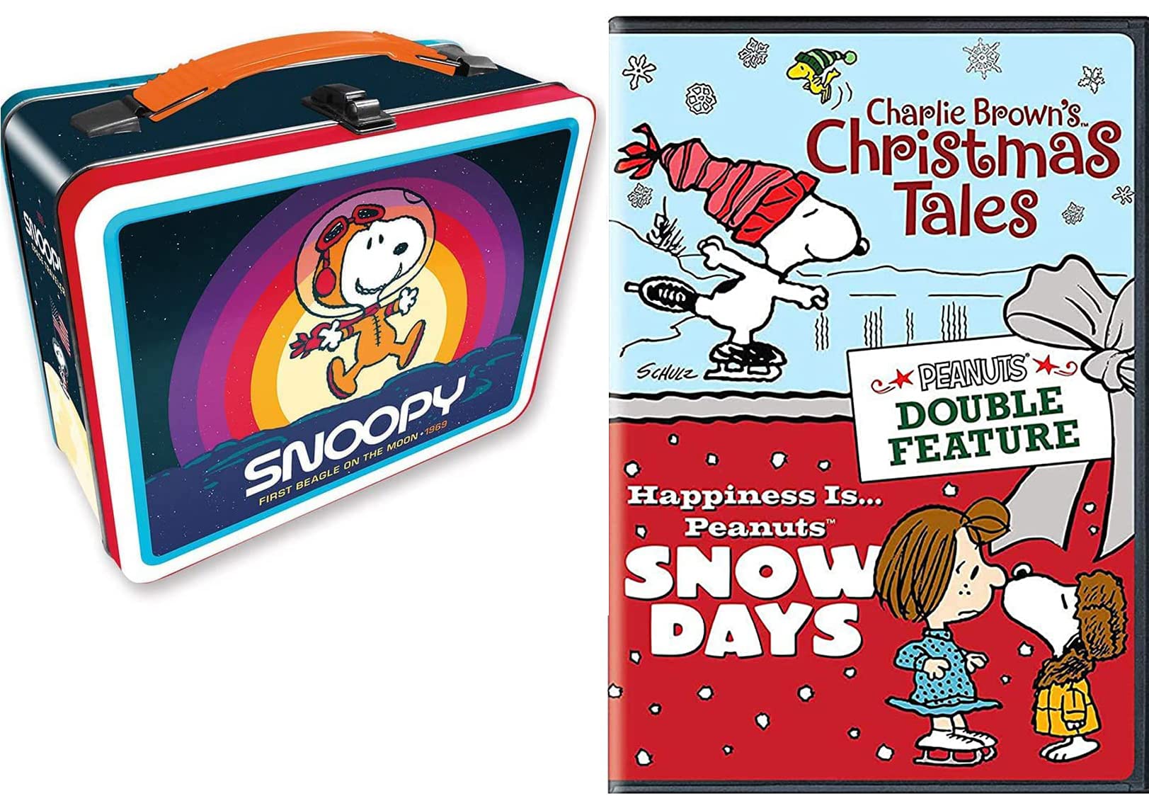 Space Nut Holiday Peanuts Charlie Brown Christmas Tales + Snoopy Snow Days & Friends Cold Outside Merry Beloved Character Tin Tote