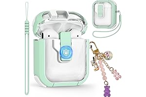 Clear Case for AirPods 2nd/1st Generation, Secure and Cute Mint Green Airpod Case