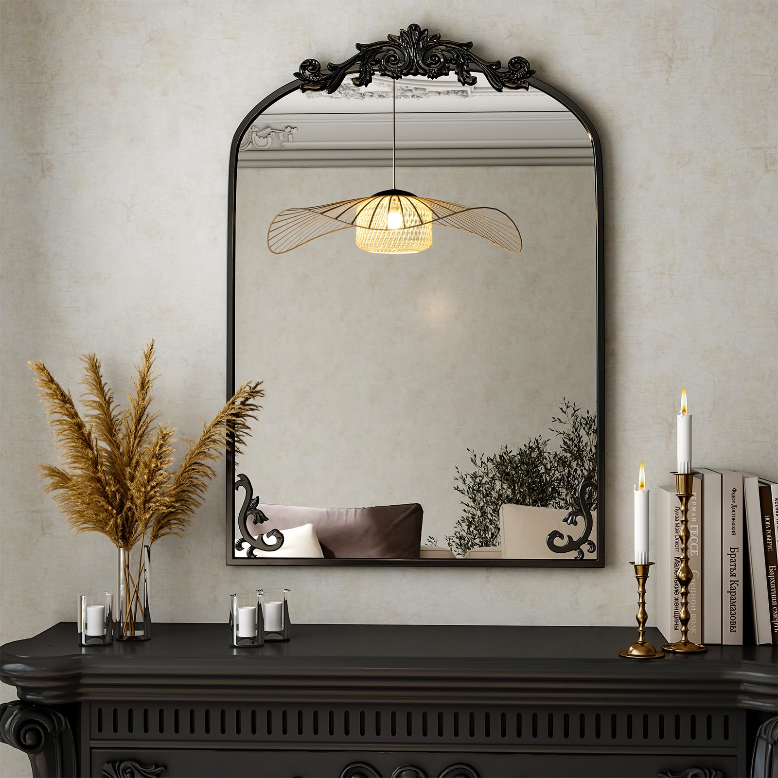 Photo 1 of ***FACTORY SEALED***
XRAMFY 36" Arched Wall Mirror - Black