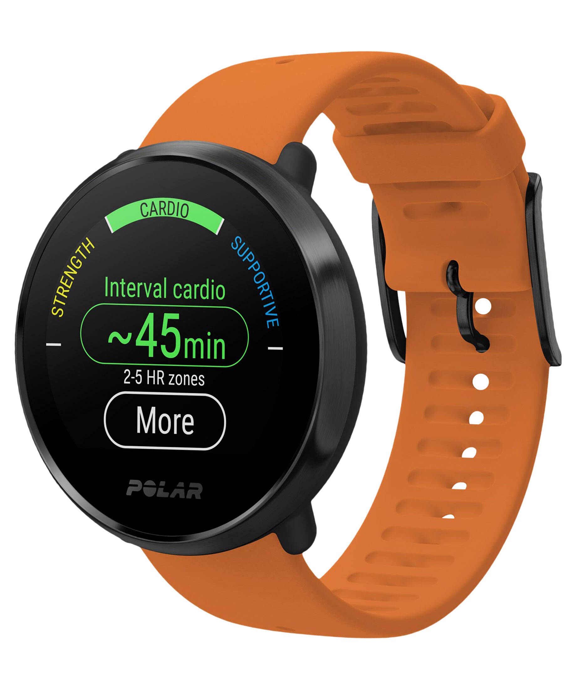 Digital Modelo Polar Ignite Black/Black M/L Incl. Orange Wristband. Marca Polar
