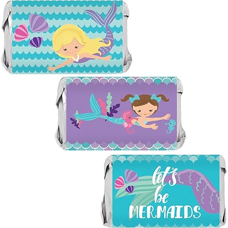 Celebrate Under the Sea with our Little Mermaid Candy Bar Wrappers