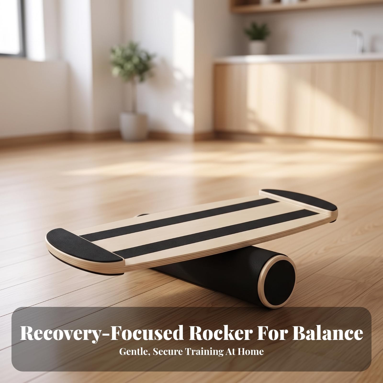 predolo Tabla Equilibrio con Rodillo Estable | perficie Negra Antislizan, Portátil, para Casa, Gimnasio