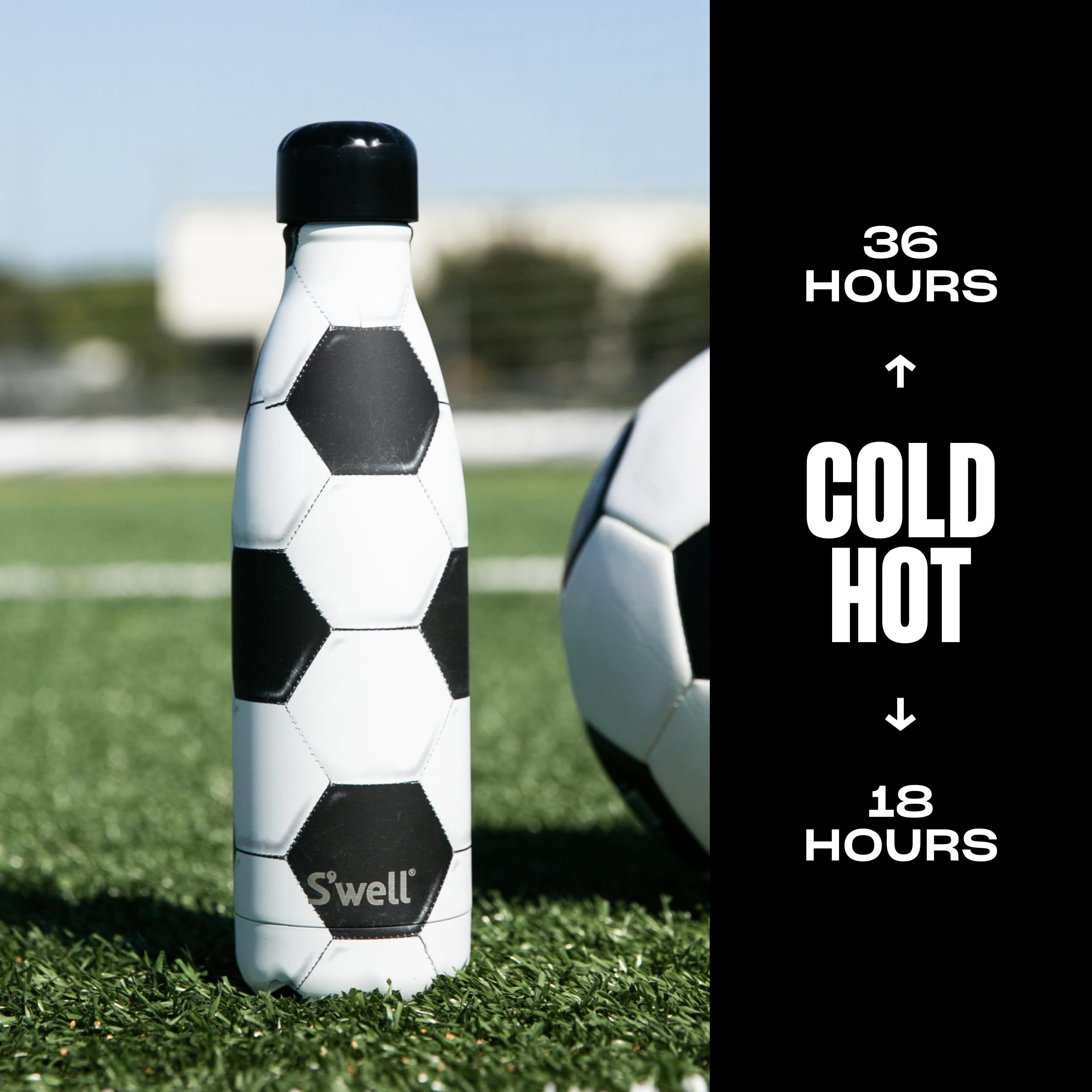 S'well Stainless Steel Water Bottle, 17oz, Goals, Triple Layered Vacuum Insulated Containers Keeps Drinks Cold for 36 Hours and Hot for 18, BPA Free, Perfect for On the Go