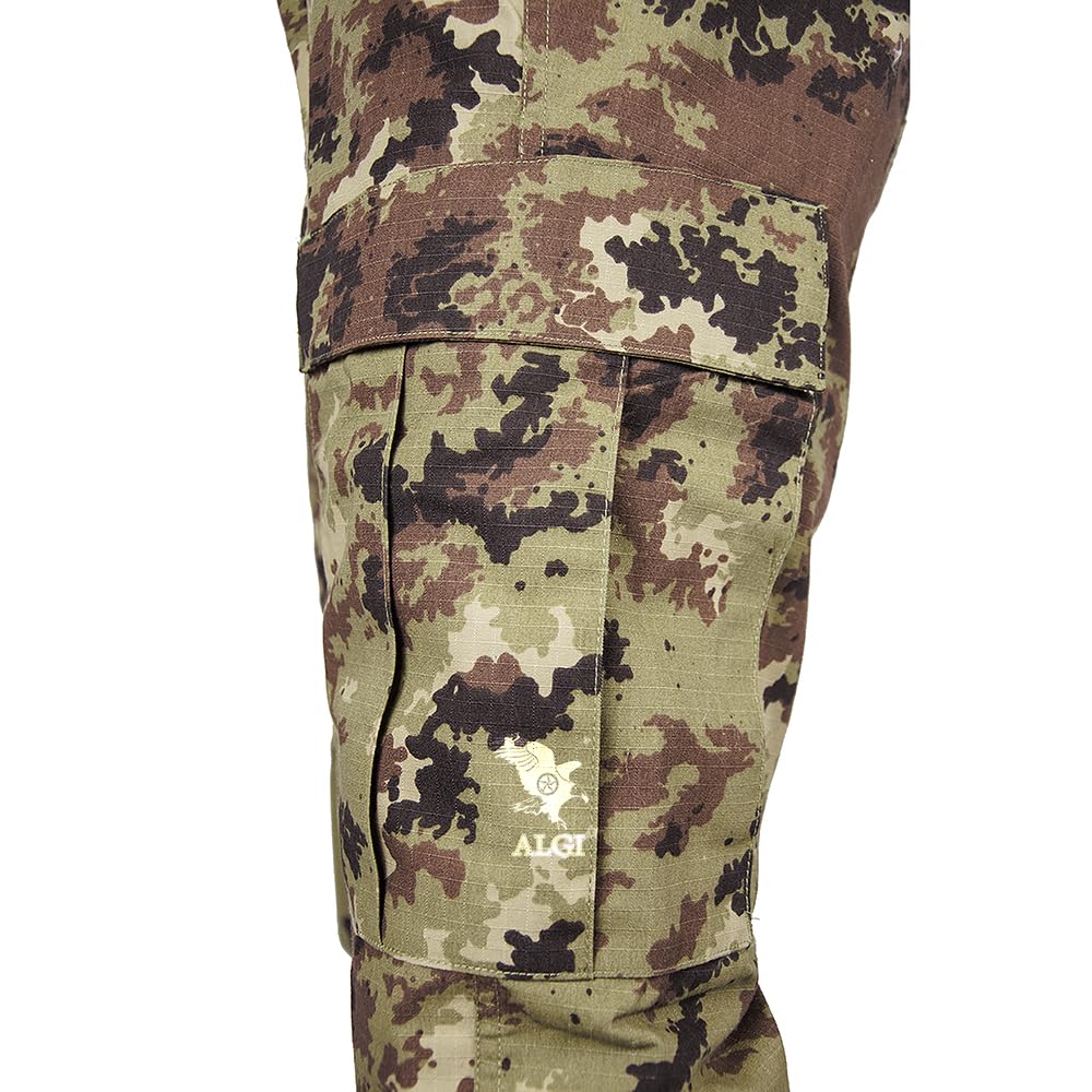 ALGI Completo Tuta Militare da Combattimento Ripstop di Polyfilo Vegetato Mimetico