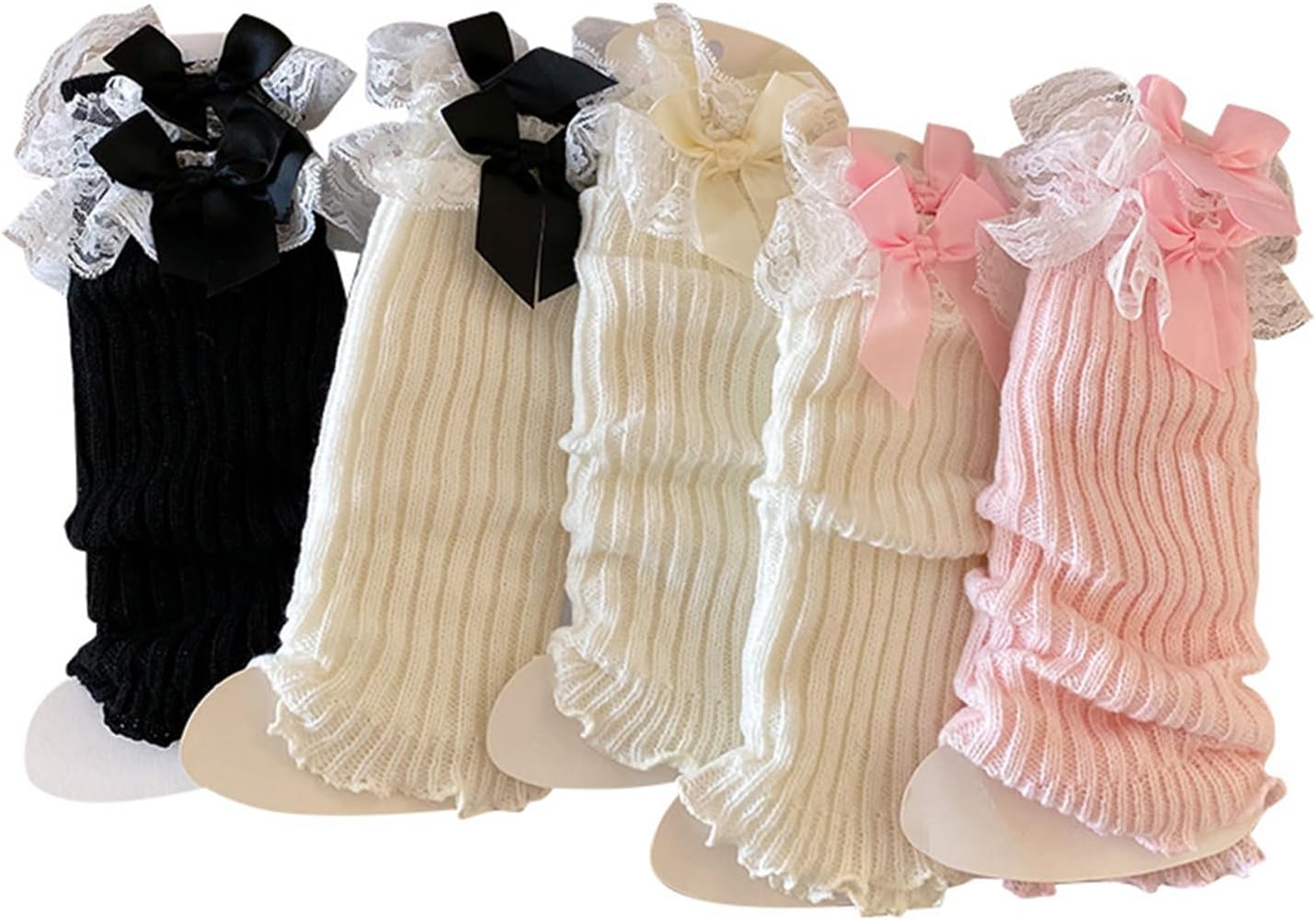 Bows Leg Warmers Dresses Socks for Girl School Uniform Leg Covers Dress Socks for Girls