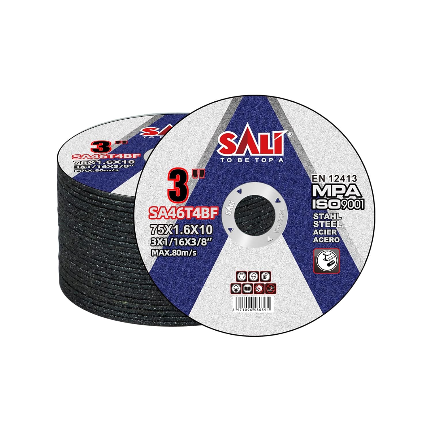 SALI 25 Pack Cut Off Wheels 3 Inch General Purpose Metal Cutting Wheel