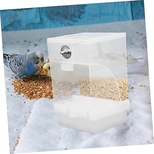 Miniatura 4 de STOBOK Comedero automático para pájaros sin ensuciar, accesorios para periquitos canarios, cacatúa, pinzón, periquito, semilla, contenedor de