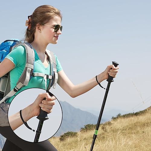 Miniatura 5 de 4 Pack Walking Cane Wrist Straps, Adjustable Crutch Strap Leash with Elastic Loop, Universal Fit for Canes Crutches Walkers Trekking Poles, Seniors