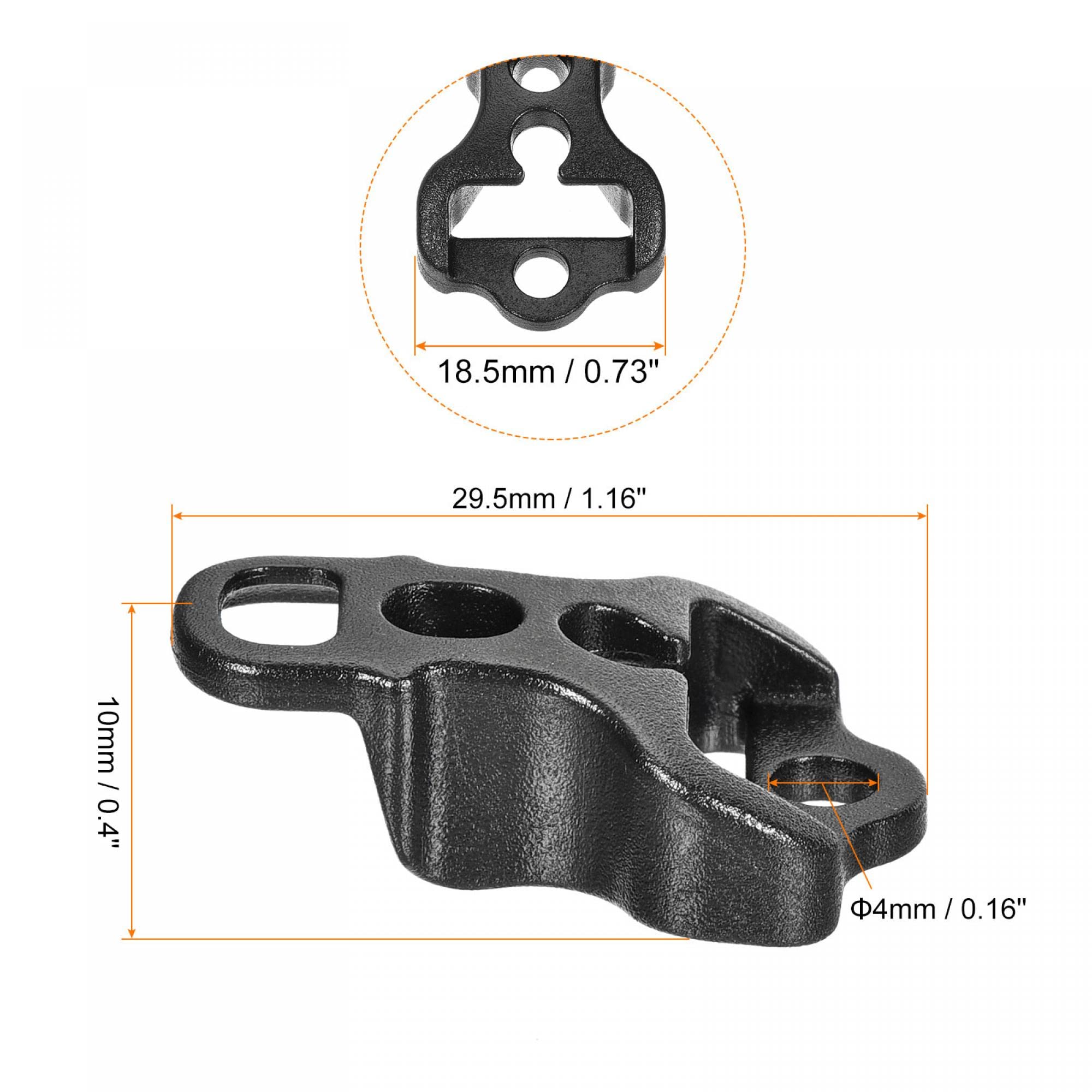Amazon | uxcell テントロープバックル 4 mm 3穴 プラスチック