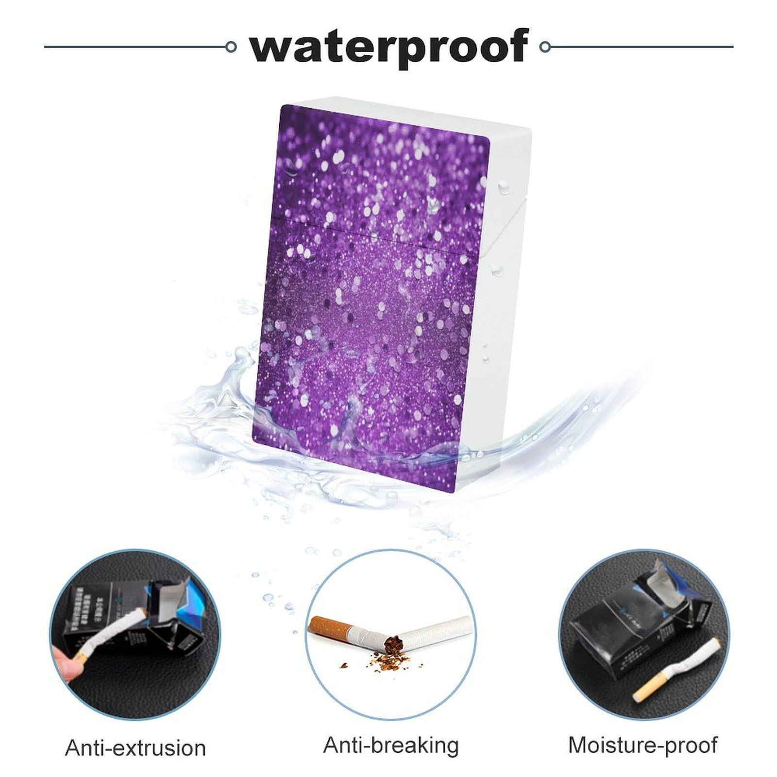 Amazon.com: Plastic Cigarette Case, Sparkling Purple Glitter Print Stylish Cigarette  Holder for Men and Women Portable Cigarette Case : Health & Household