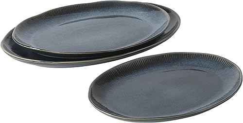 Miniatura 24 de Gibson Elite 12 piezas Moderna Matisse de gres con esmaltado reactivo Platos y tazones Juego de vajilla - Azul cobalto Azul cobalto Moderna,Solana