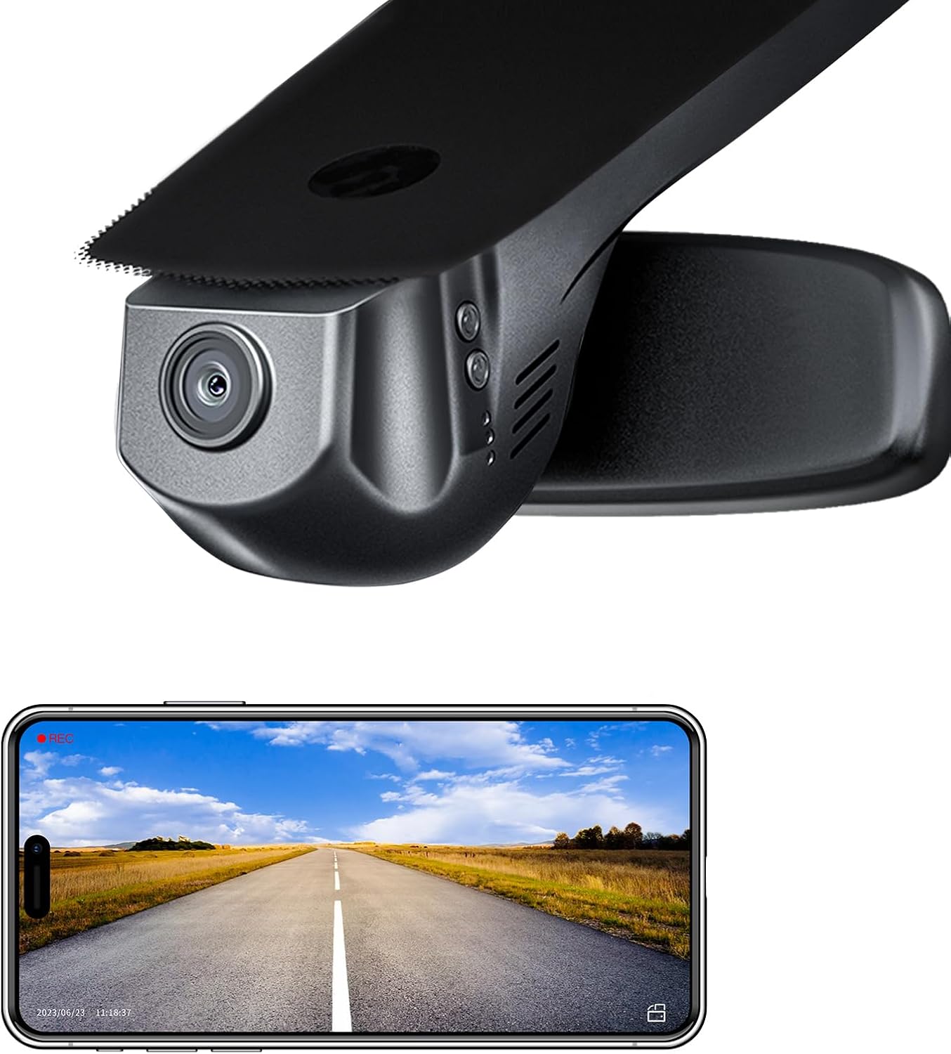 Mangoal 4K Dash Cam for BMW 3-Series Gen6 F30 F31 F34 F35 2012 2013 2014 2015 2016 2017 2018 Select 2019 M3 F80(Model A), OEM Style, 2160P UHD Video, WiFi & APP, GPS, 64GB Card