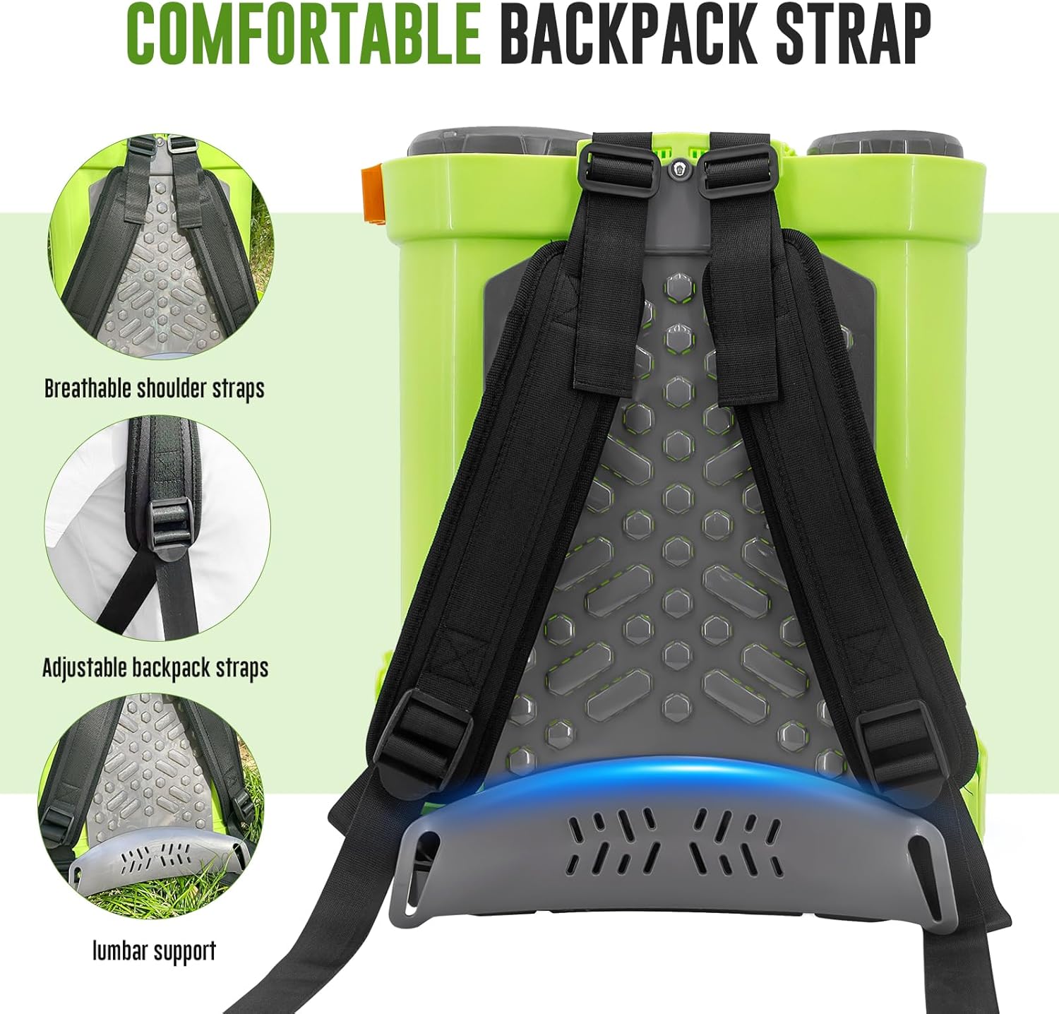 Battery Powered Backpack Sprayer 4 Gallon, VAXMAY 100 PSI Electric Graden Sprayer Works with Makita 18V Battery, Weed Yard Sprayer with Telescopic Wand, 5 Nozzles, 2.6 Ah Battery & Charger Included