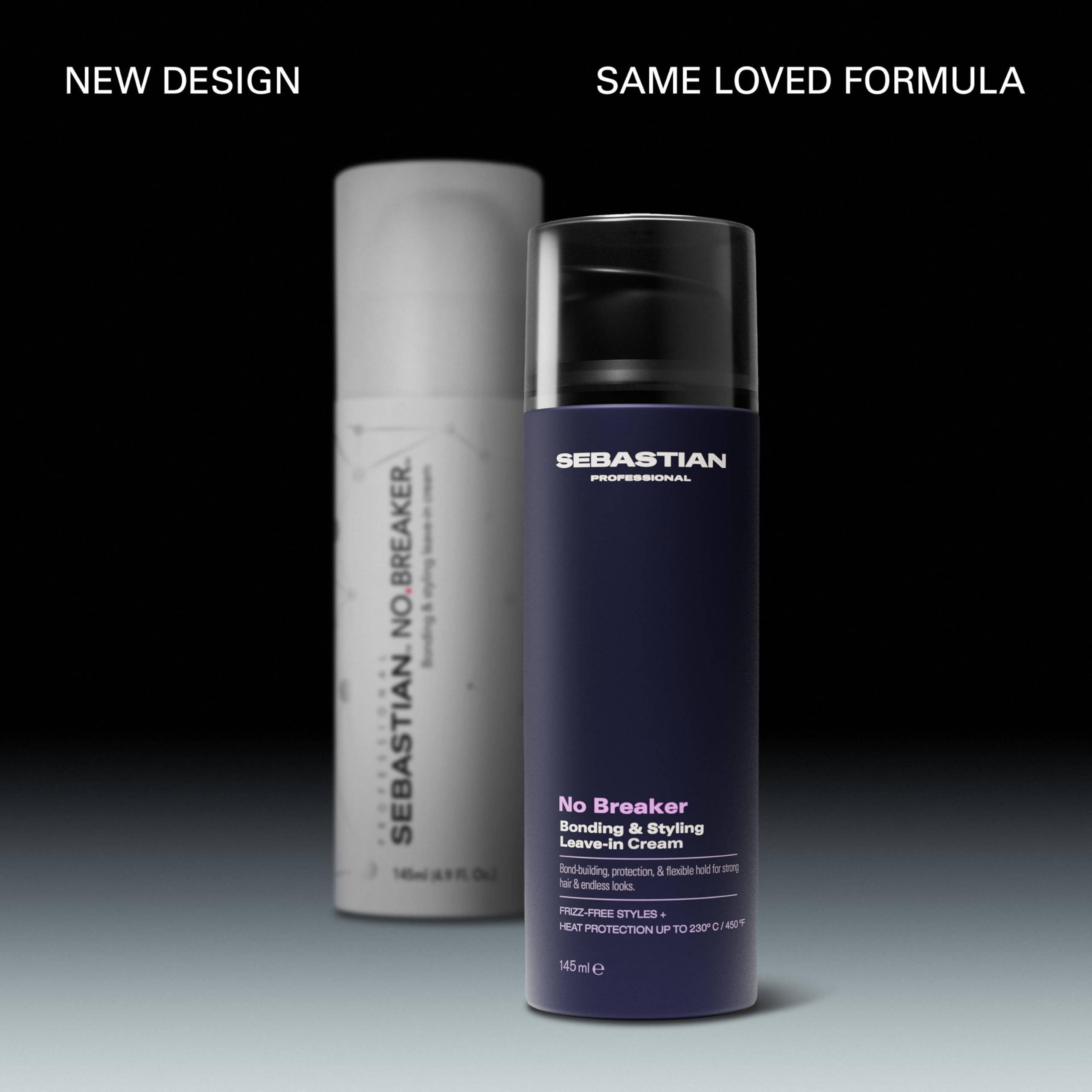 Sebastian Professional No Breaker Bonding & Styling Leave-In Cream | Intense Hair Conditioning Cream with Heat Protection | 72 HR Frizz-Free, Flexible Hold | 4.9 fl oz | Packaging May Vary