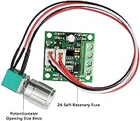 Vista 2 de Greartisan Regulador de velocidad del motor de 1.8V-15V 2A DC PWM Regulador de velocidad variable Interruptor de gobernador 1803BKW con perilla