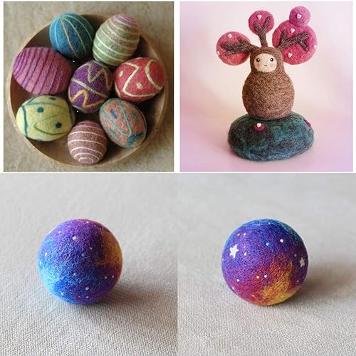 Vista 178 de 3.53 oz lana Roving, suministros de fieltro de lana, lana pura, hilo grueso, hilado de lana giratoria para fieltro de aguja, fieltro húmedo, Blanco