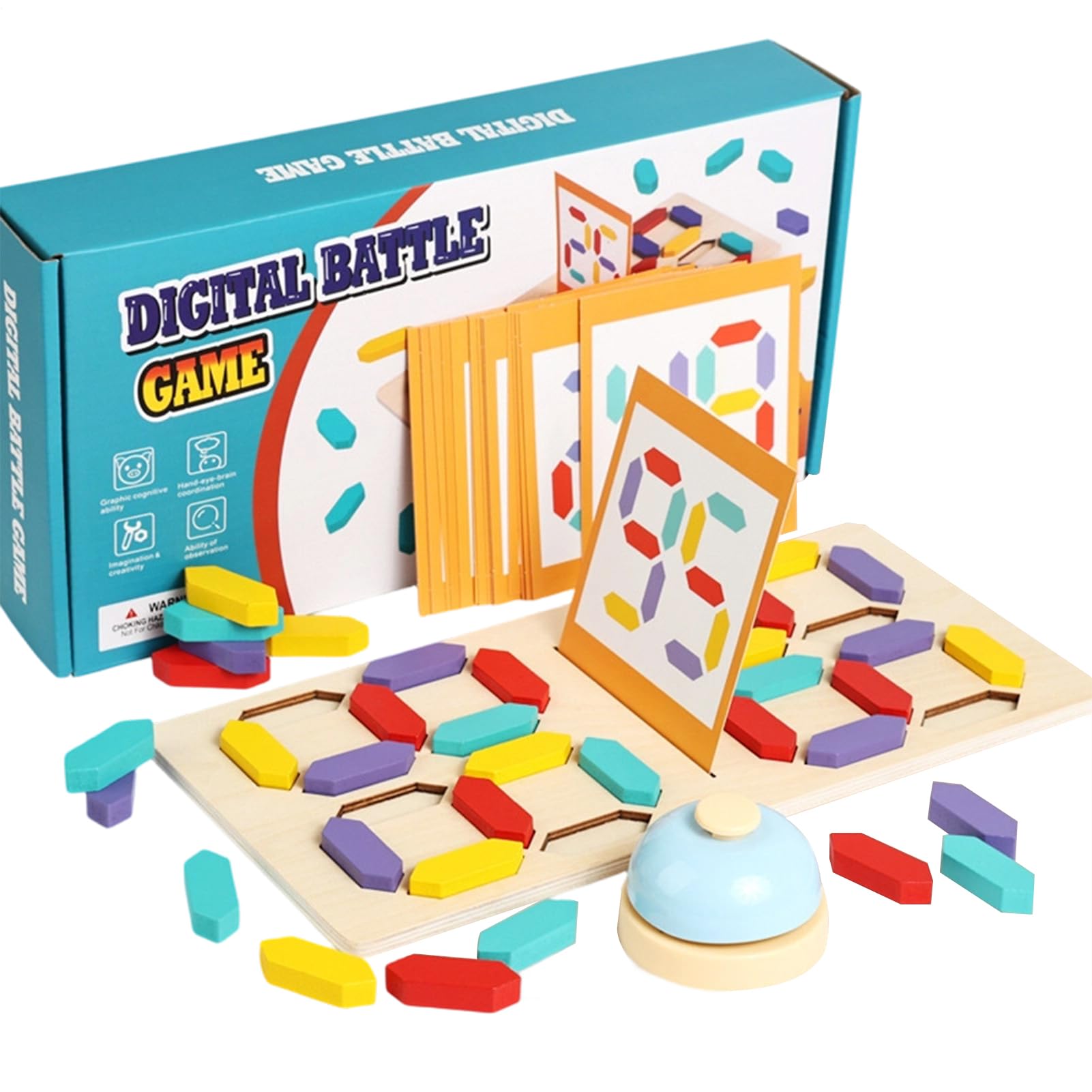 Blocs de bois et puzzle d'appariement comme remplissage de calendrier - 8