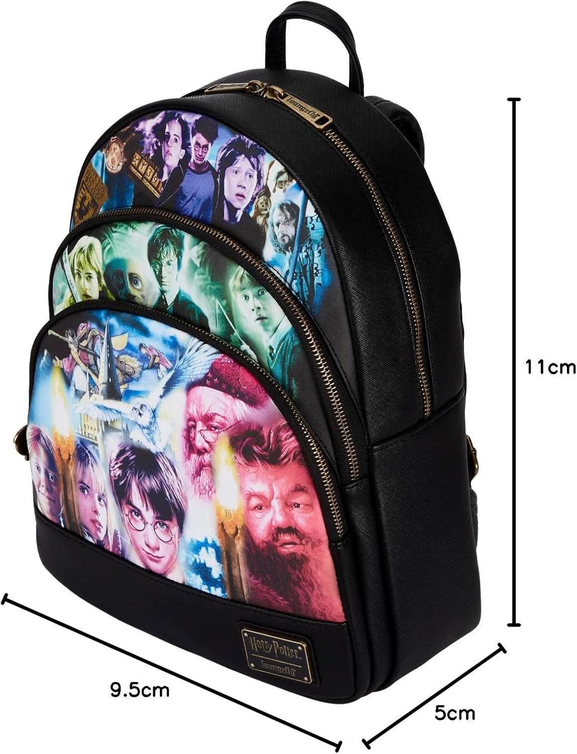 Loungefly Harry Potter Trilogy Triple Pocket MINI Backpack - Image 9