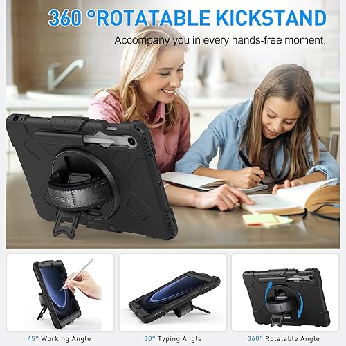 Miniatura 3 de SUPFIVES Funda para Galaxy Tab S10S10 FE 2024 con protector de pantalla, funda de silicona líquida militar mejorada para Tab S9FE 10.9 pulgadasS9 11