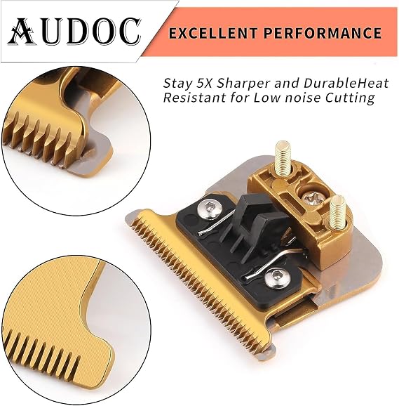 FX707Z DLC Replacement Blades Compatible with BaBylissPRO FX787 & FX726 Barberology Trimmer Blades (Gold 1 Pack)