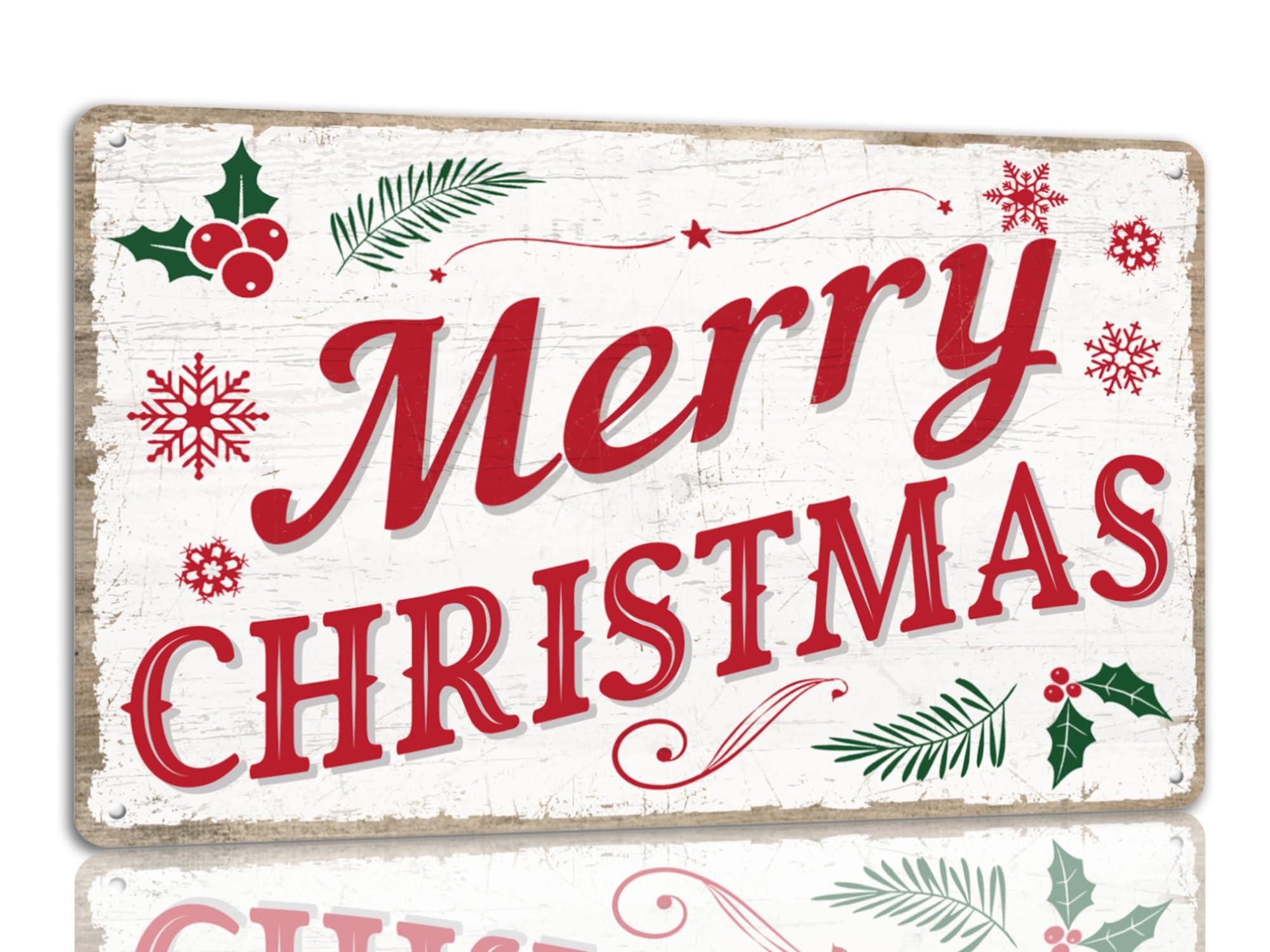 SMAZDFXX Merry Christmas Tin Sign Funny Christmas Metal Signs Retro Santa Sign Christmas Wall Art Decor For Home Cafe Shop 12"x16"