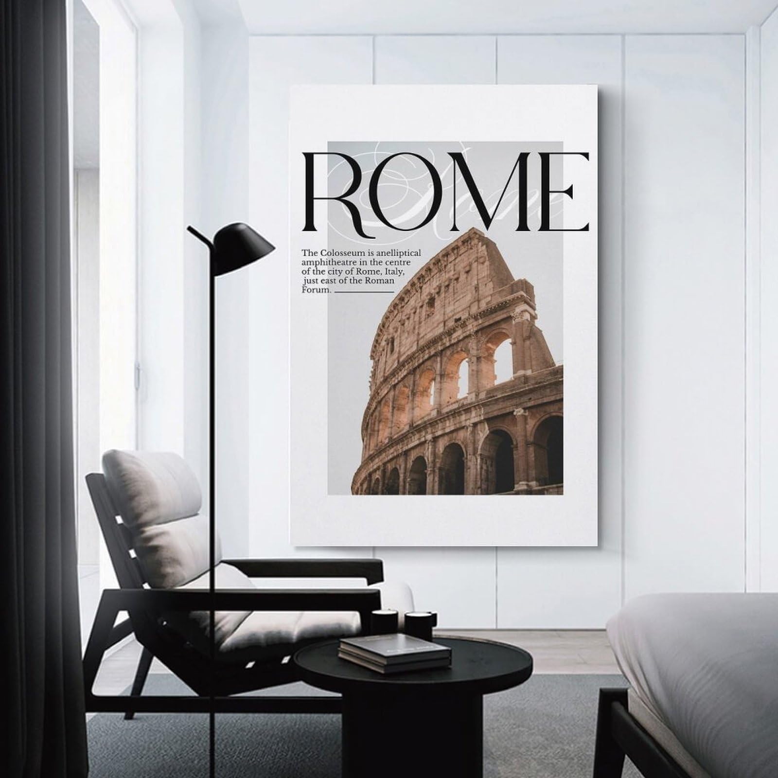 Junmoney Rome Colosseum Travel (2) Canvas Wall Decor, 08x12inch(20x30cm), for Apartment Walls, Studios Or Work Areas, Decorative Canvas Decor for Home Updates