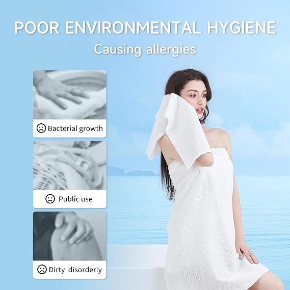 10 PCS Disposable Bath Towels, Large Disposable Towel Tablets 55.1 x 27.5