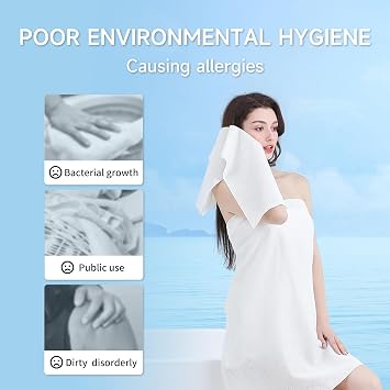 10 PCS Disposable Bath Towels, Large Disposable Towel Tablets 55.1 x 27.5